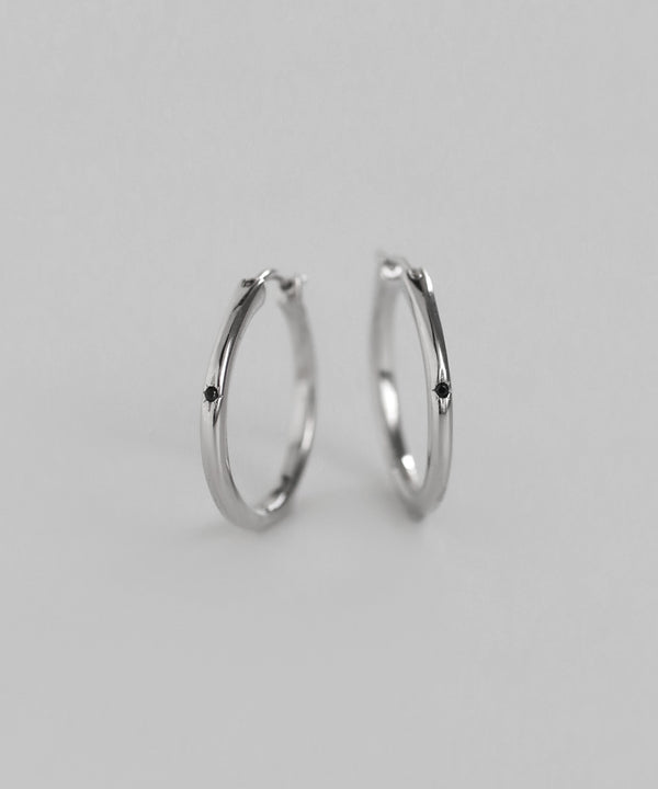 ゼロフープピアス[ビジュー][Ownideal]