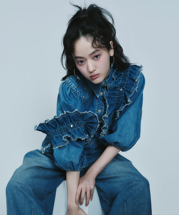 カラービジューループフープピアス[Sheerchic]