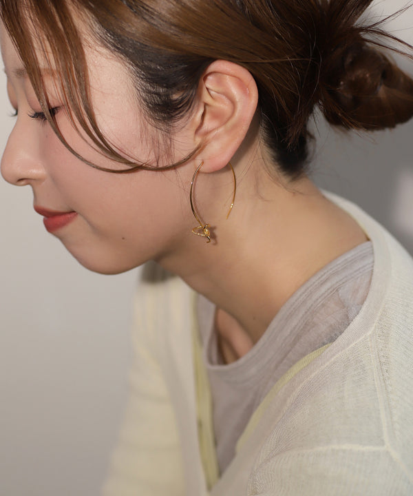 カラービジューループフープピアス[Sheerchic]