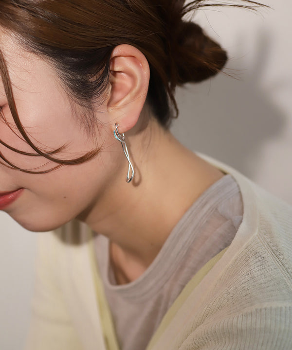 カラービジューループフープピアス[Sheerchic]