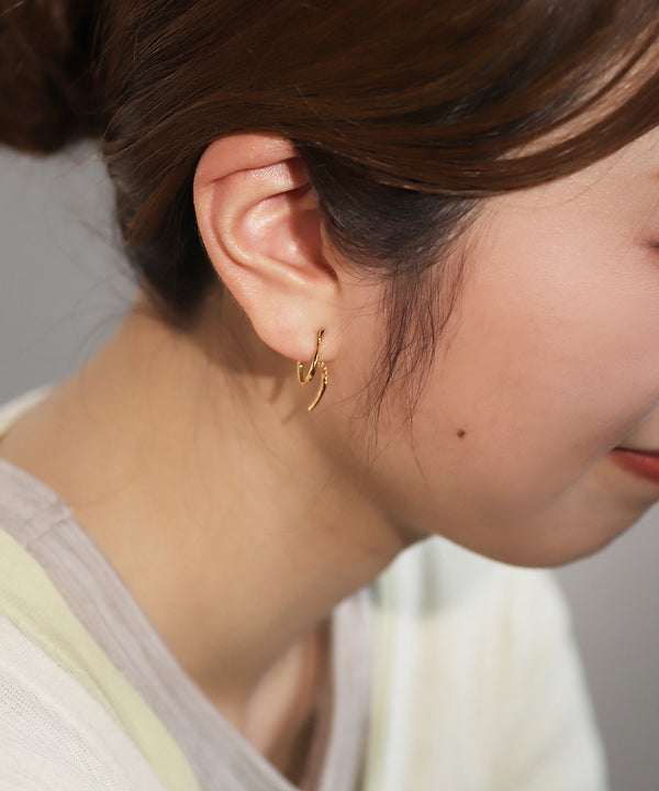 カラービジューループフープピアス[Sheerchic]