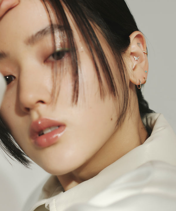 ボールチェーンスクリューポストピアス[silver925][Sheerchic]