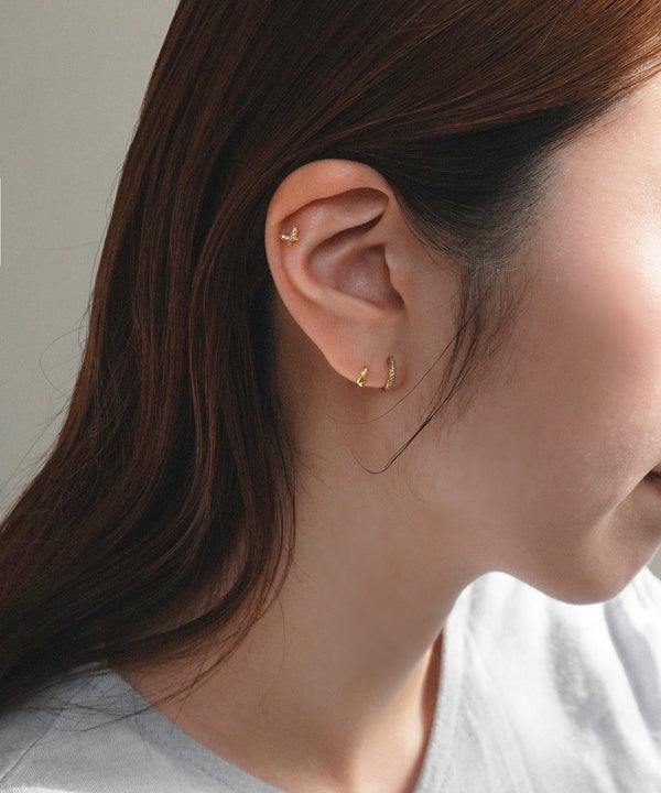 ビジューフープピアス[silver925][Sheerchic]