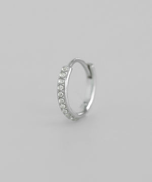 ビジューフープピアス[silver925][Sheerchic]