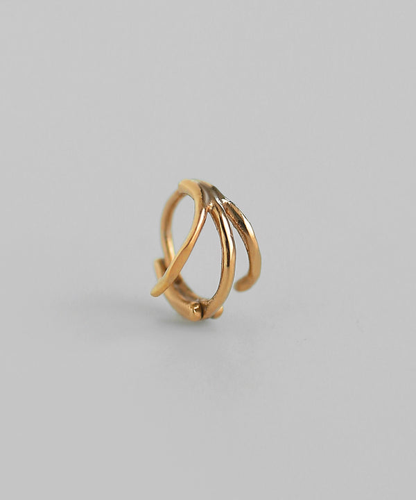 トリプルラインフープピアス[silver925][Sheerchic]