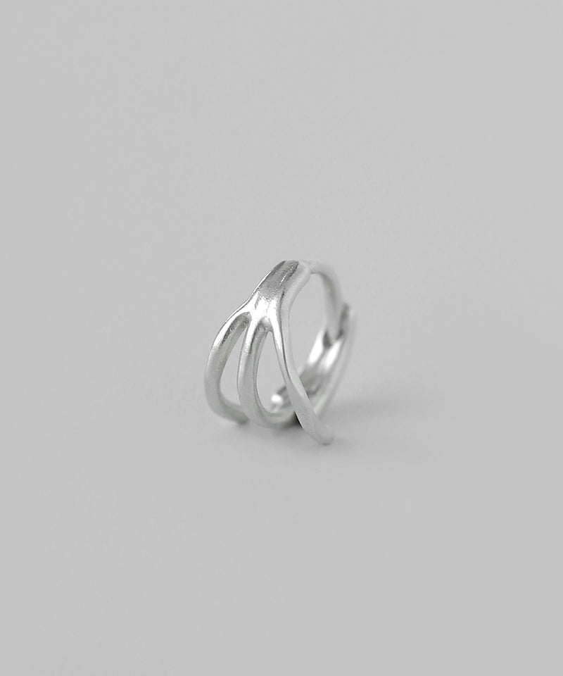 トリプルラインフープピアス[silver925][Sheerchic]