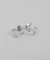 Bijou x Square Line Earrings [silver925] [Sheerchic]