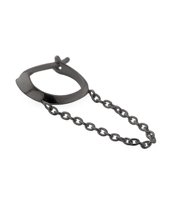 ビジュー×チェーンアシメピアス[silver925][Sheerchic]