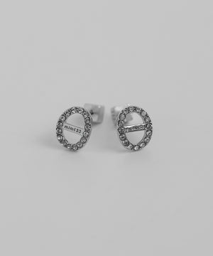 ビジューオーバルピアス[Sheerchic]