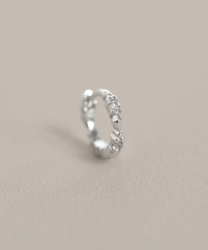 ビジューフープピアス[silver925][Sheerchic]