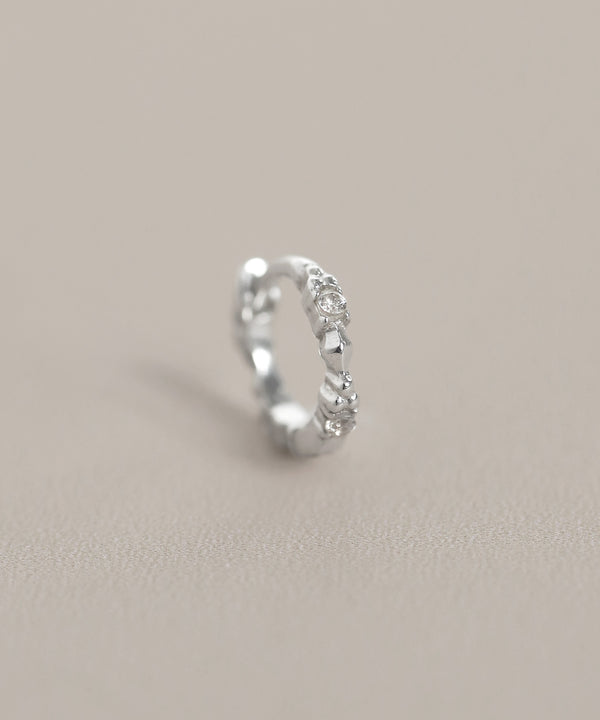 ビジューフープピアス[silver925][Sheerchic]