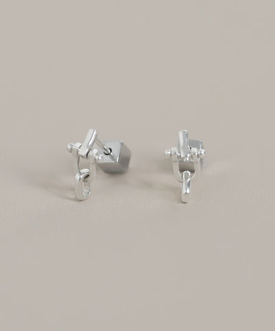 Design Chain Earrings [Silver925] [Sheerchic]