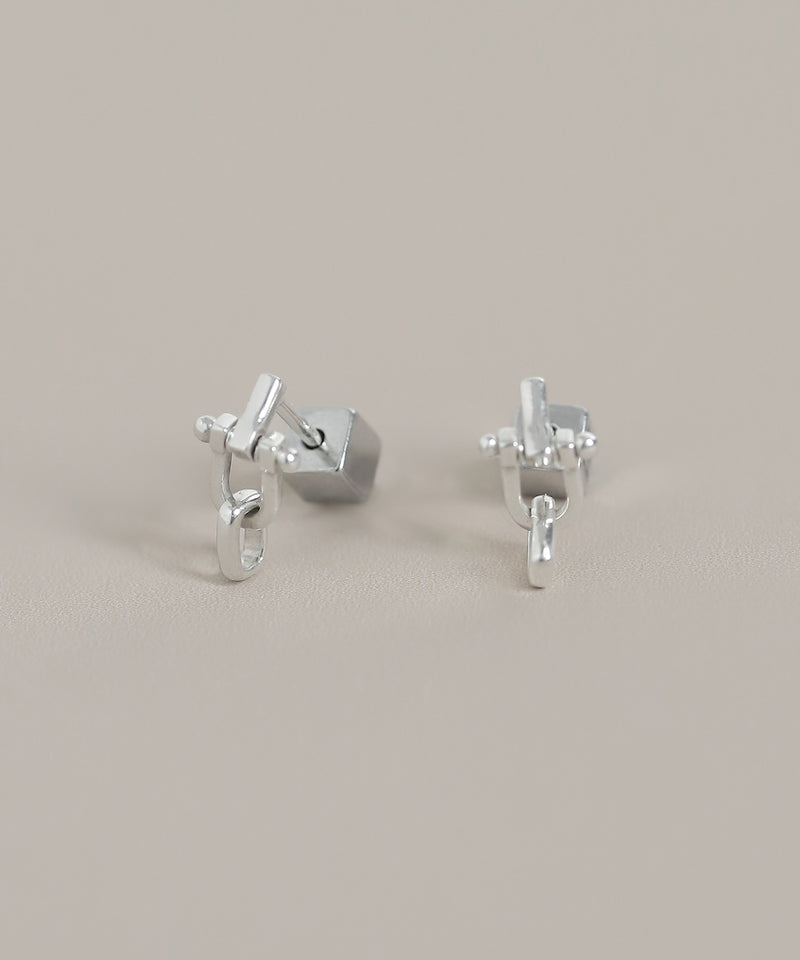 デザインチェーンピアス[silver925][Sheerchic]