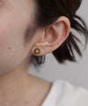 Natural Stone Circle Earrings [Ownideal]
