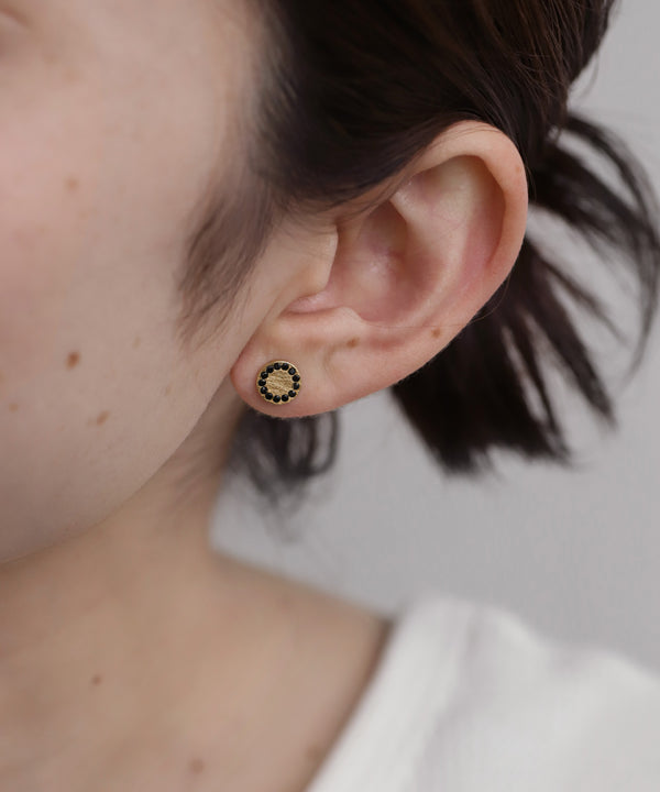 Natural Stone Circle Earrings [Ownideal]