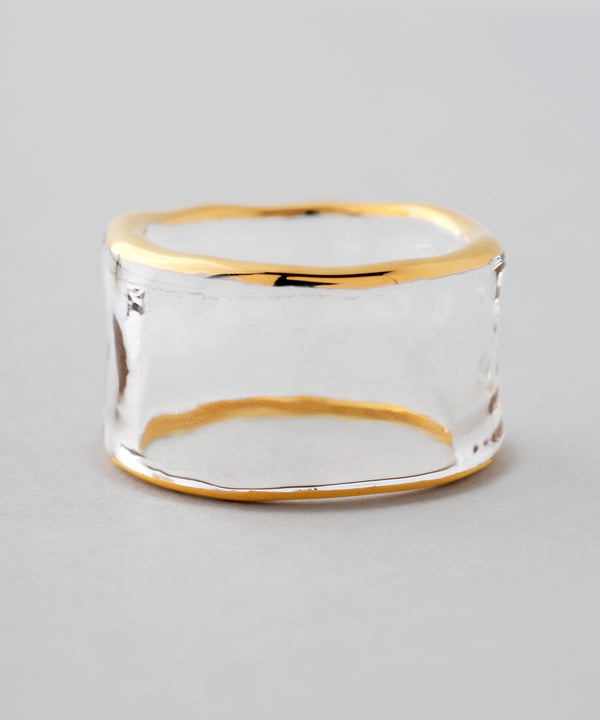 Glass x Gold Frame Ring [Ownideal]