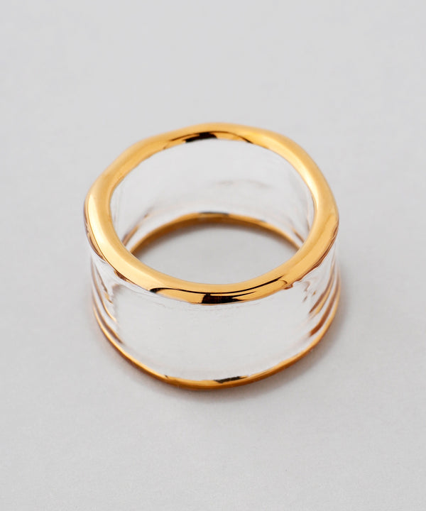 Glass x Gold Frame Ring [Ownideal]