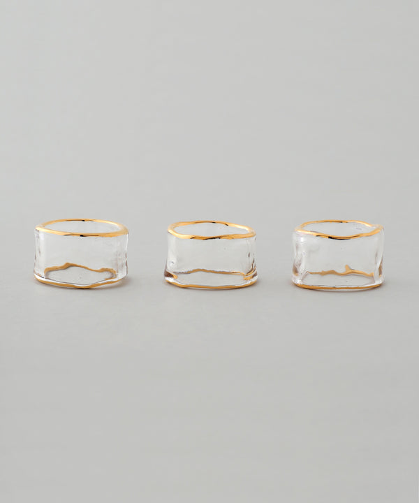Glass x Gold Frame Ring [Ownideal]