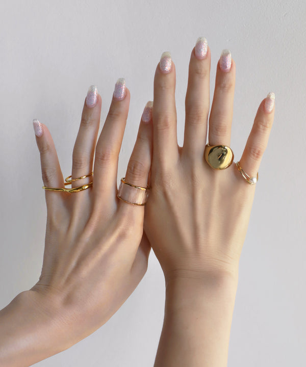 Glass x Gold Frame Ring [Ownideal]