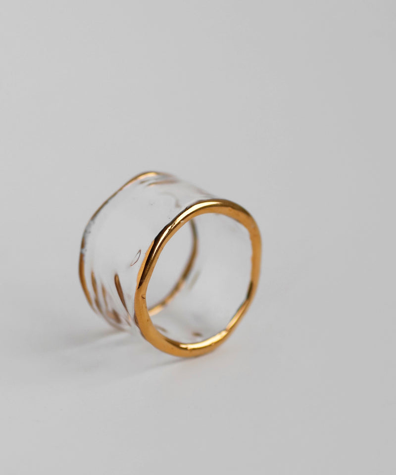 Glass x Gold Frame Ring [Ownideal]