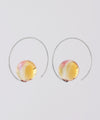 Marble glass hoop earrings [Ownideal]