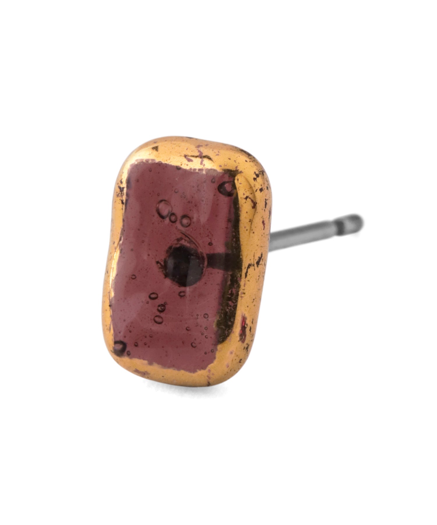 ミナペルホネン✩*॰スクエアピアス✩*॰ mimi33】ガラススクエアピアス[Sheerchic]｜アネモネ・シエナロゼ