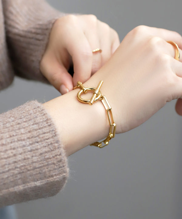 【ステンレス】チェーンマンテルブレスレット