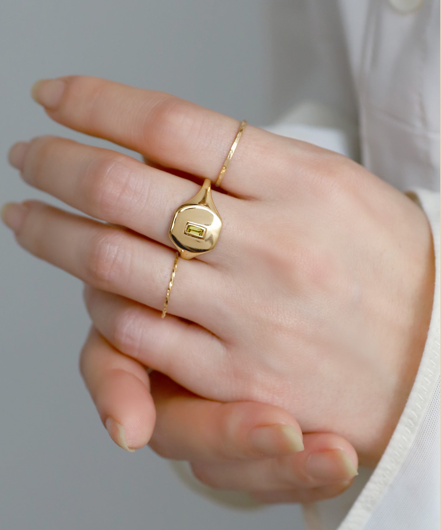 ANEMONE】ペリドットシグネットリング｜SANPO ONLINE(サンポーオンライン)