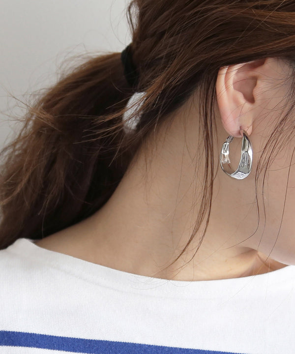 Large craft-style metal hoop earrings