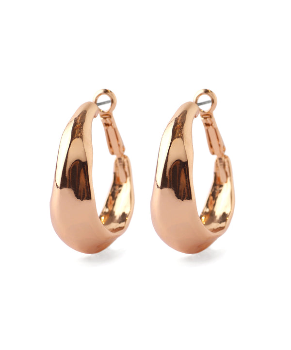 Large craft-style metal hoop earrings