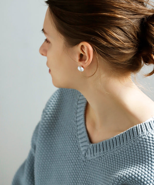 Freshwater pearl earrings [Ownideal]