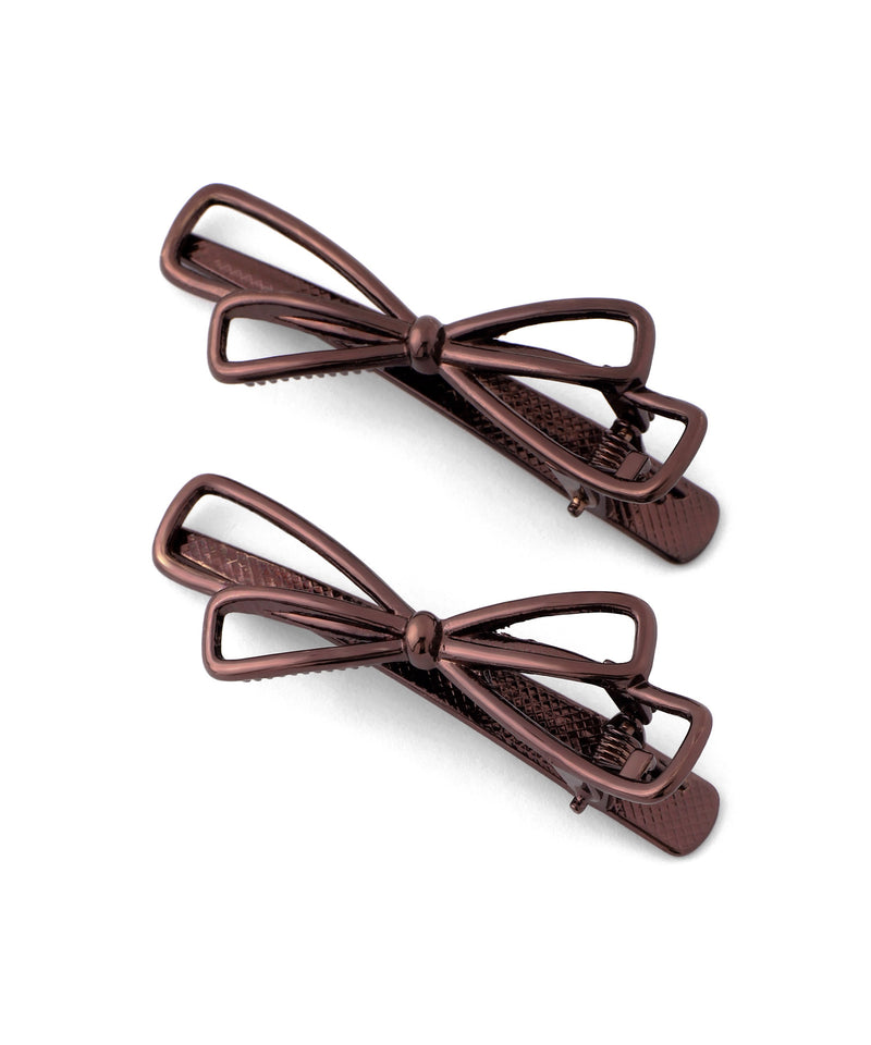 メタルラインリボンクリップ[2本セット]