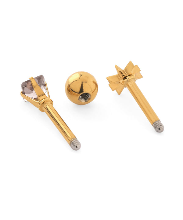 スター×ビジューナンコツピアス[ステンレス][Sheerchic]