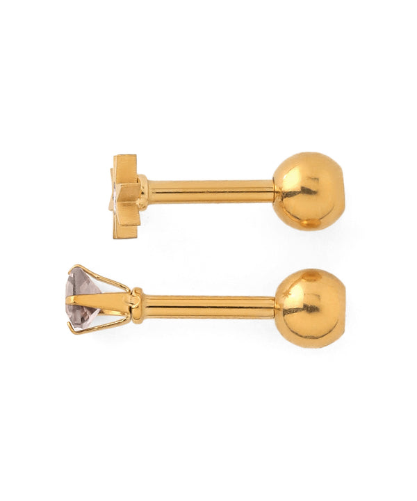 スター×ビジューナンコツピアス[ステンレス][Sheerchic]