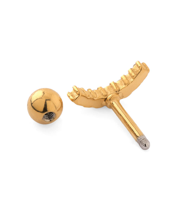 ビジュー×フープナンコツピアス[ステンレス][Sheerchic]