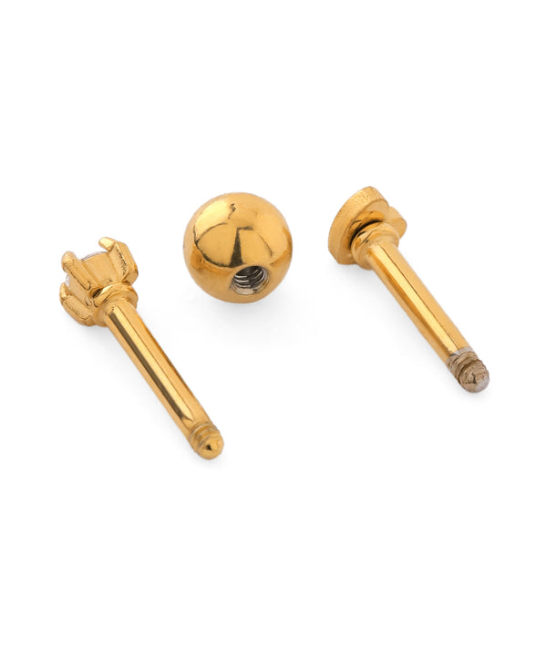 ハート×ビジューナンコツピアス[ステンレス][Sheerchic]