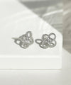 【ステンレス】ビジュー×フラワーピアス