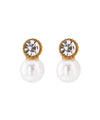 【ステンレス】ビジュー×パールピアス