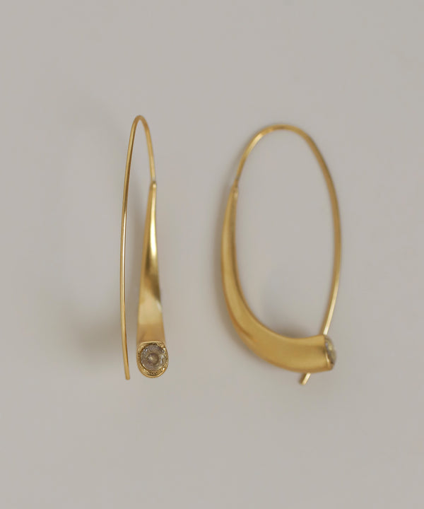 ビジュー2WAYフックピアス[ステンレス][Sheerchic]