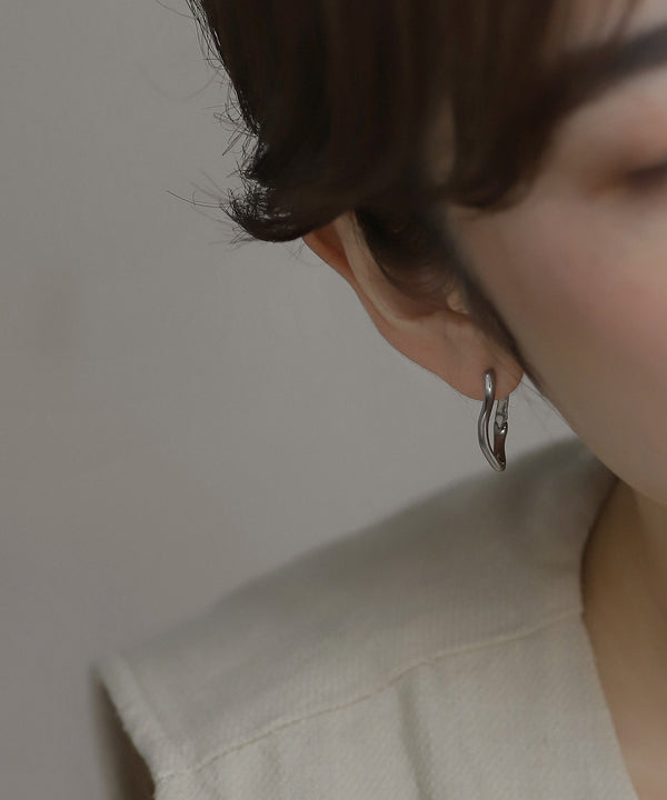 ニュアンスフープピアス[ステンレス][Basic]