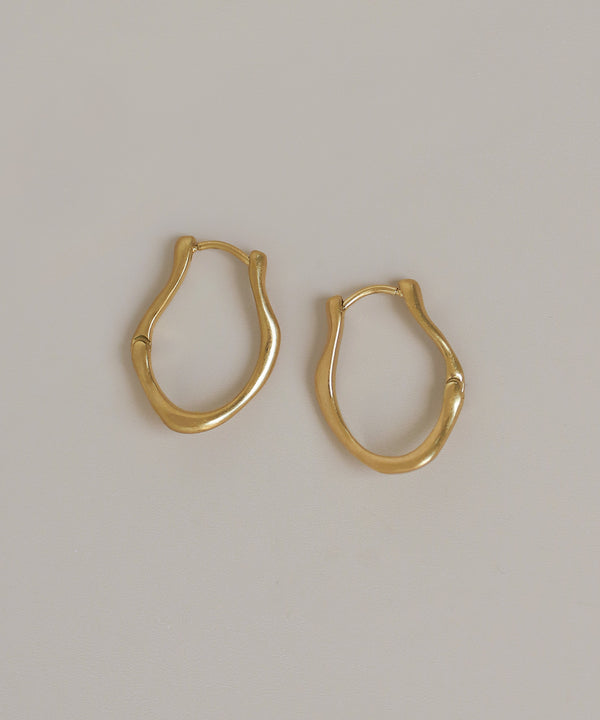 ニュアンスフープピアス[ステンレス][Basic]