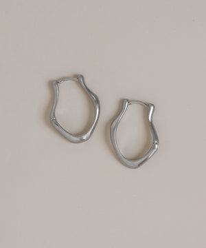 ニュアンスフープピアス[ステンレス][Basic]