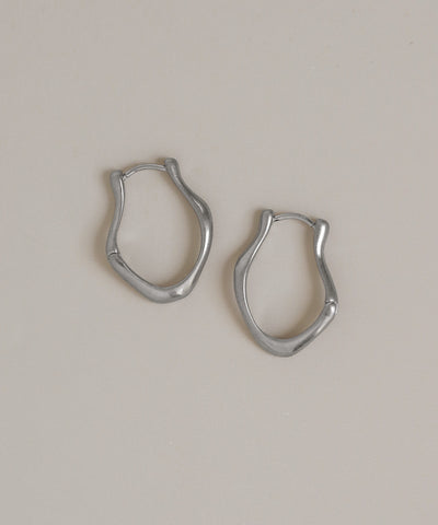 ニュアンスフープピアス[ステンレス][Basic]