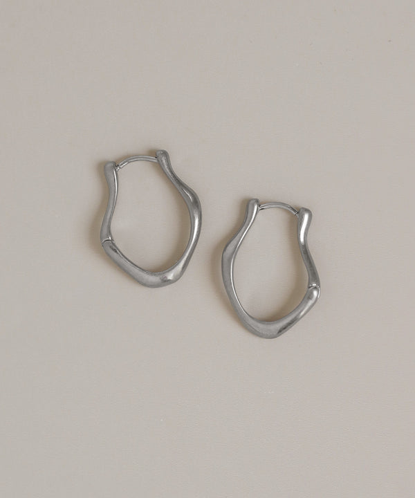 ニュアンスフープピアス[ステンレス][Basic]