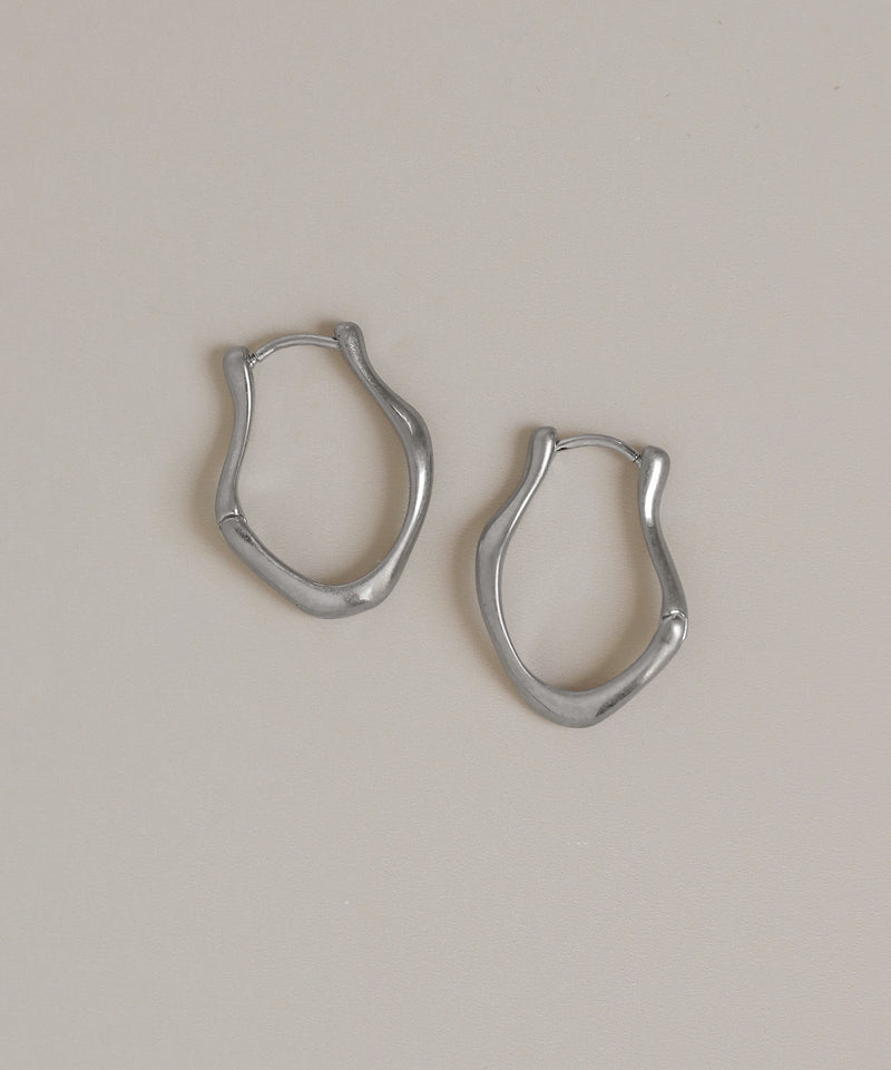 ニュアンスフープピアス[ステンレス][Basic]