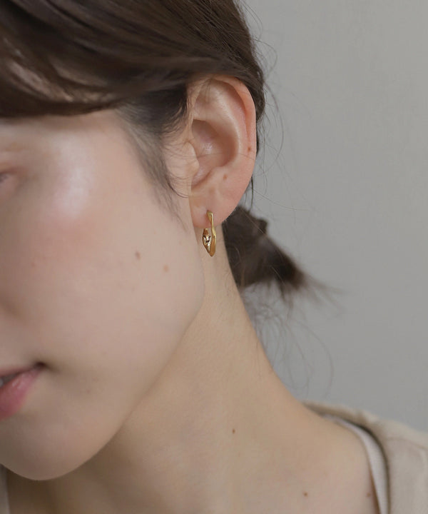 ニュアンスフープピアス[ステンレス][Basic]