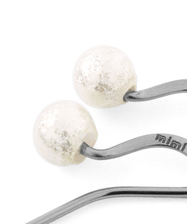Shiny Pearl Hook Earrings [Stainless Steel] [Basic]