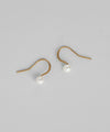 Shiny Pearl Hook Earrings [Stainless Steel] [Basic]
