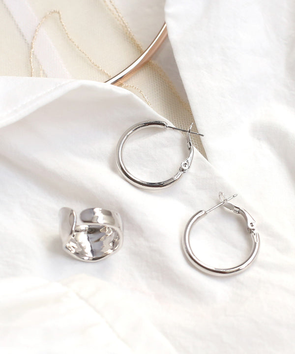 Metal Circle Earrings [S]