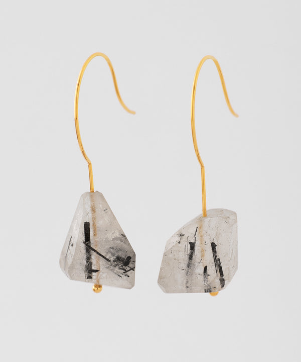 Natural stone hook earrings [Sheerchic]